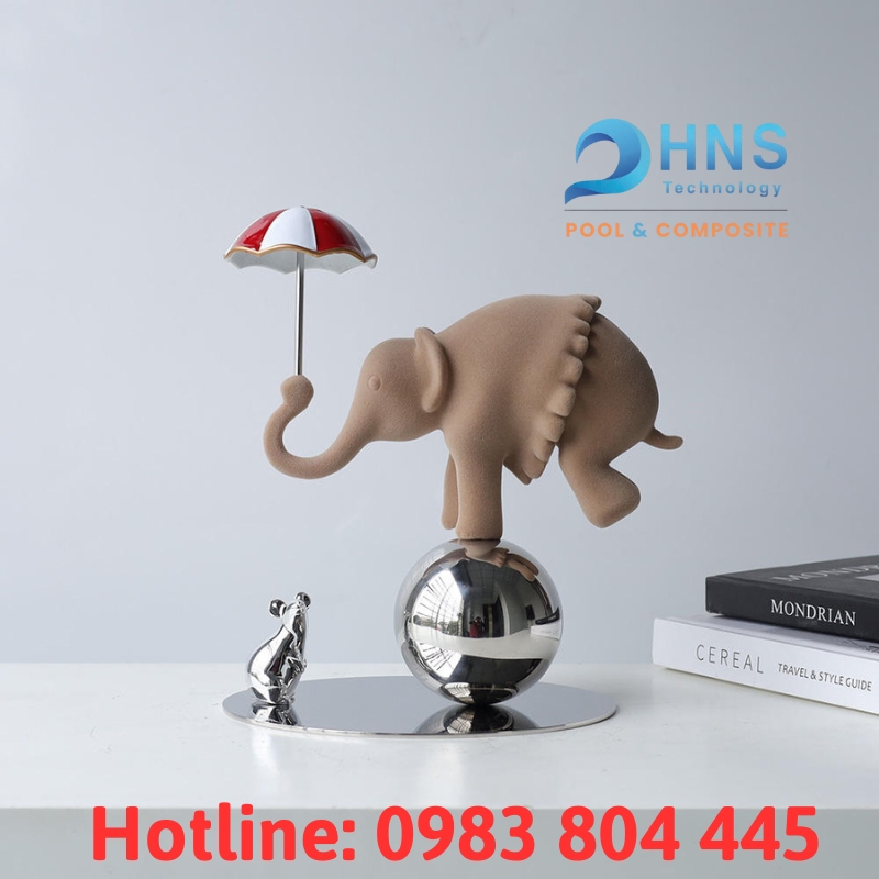 tượng linh vật voi may mắn
