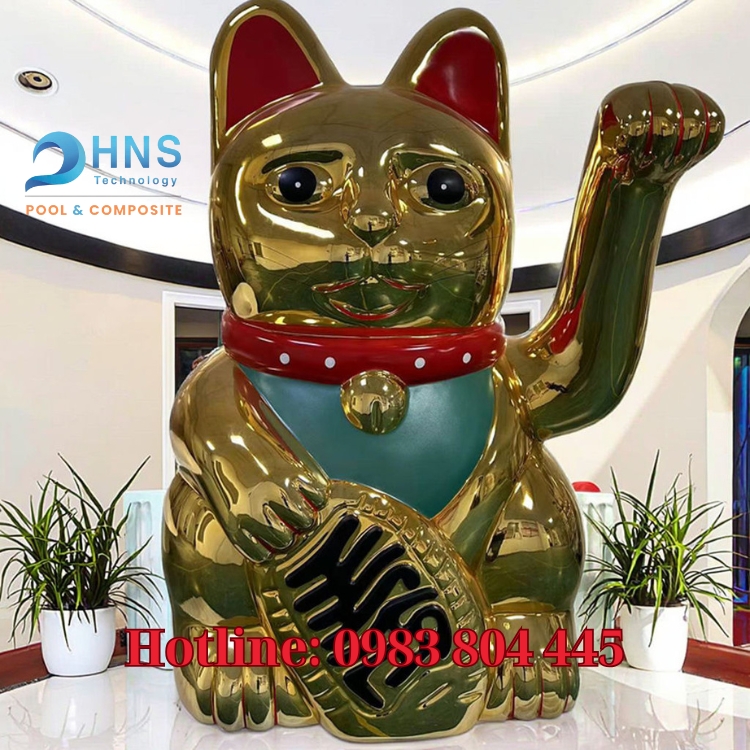 tượng mèo may mắn