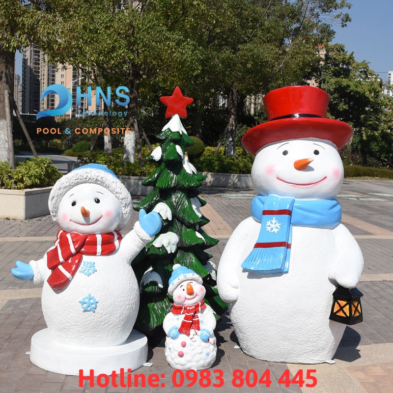 tượng người tuyết trang trí noel