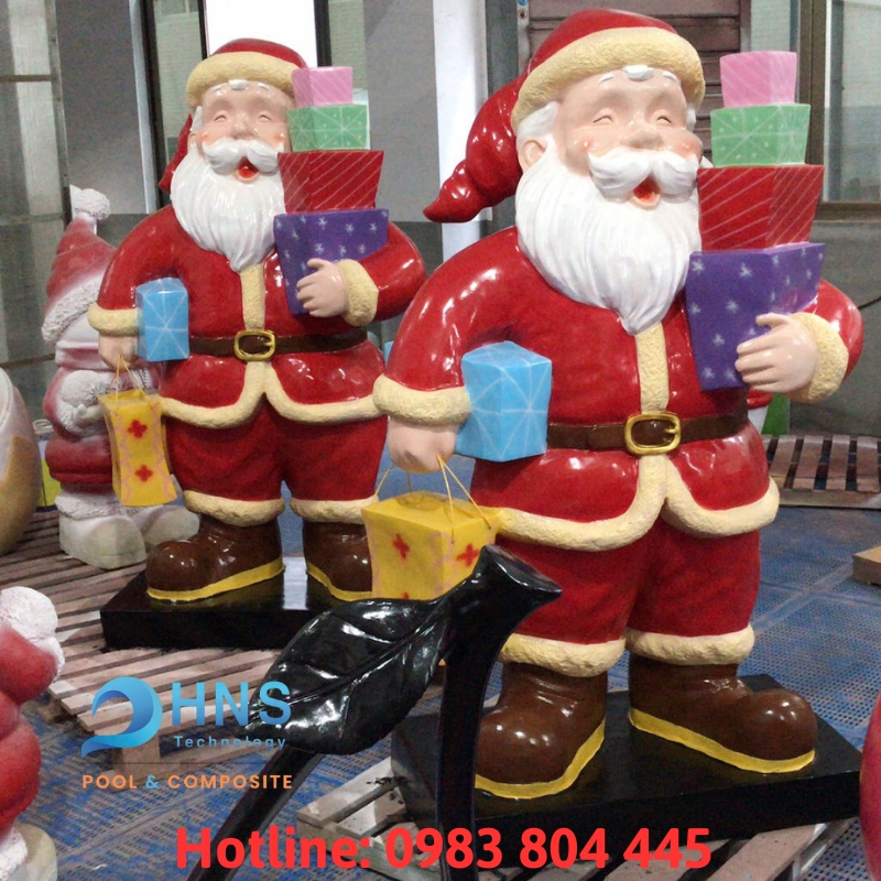 tượng ông già noel bằng composite