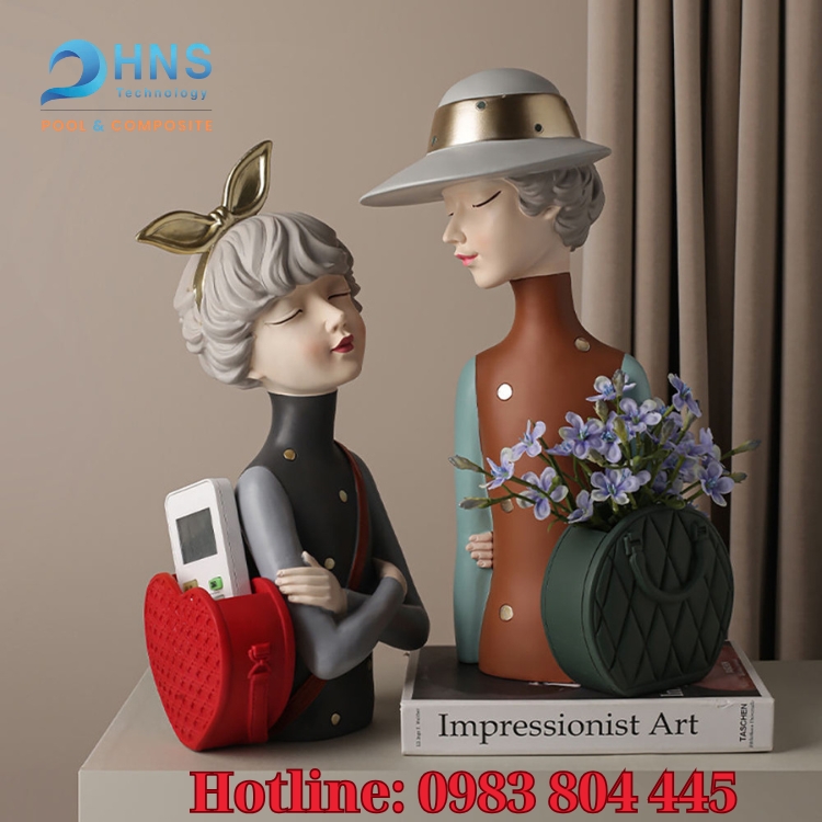 tượng trang trí phòng khách hiện đại