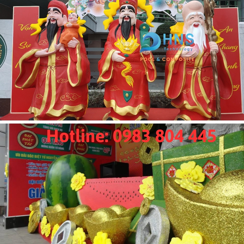 tượng trang trí tết