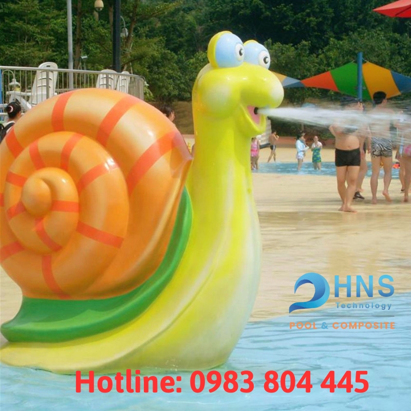vòi phun nước trang trí hồ bơi bằng composite