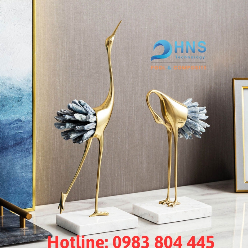 ý nghĩa phong thủy cặp tượng chim hạc
